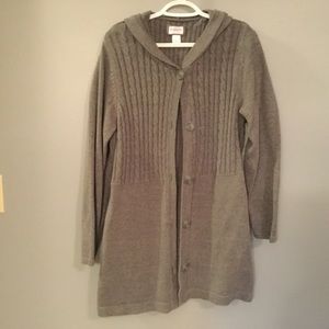 Motherhood maternity gray button down sweater